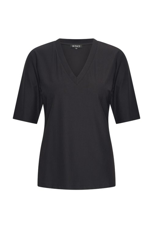 Mi Piace Travelstof Top V-hals 202644 zwart - Afbeelding 4