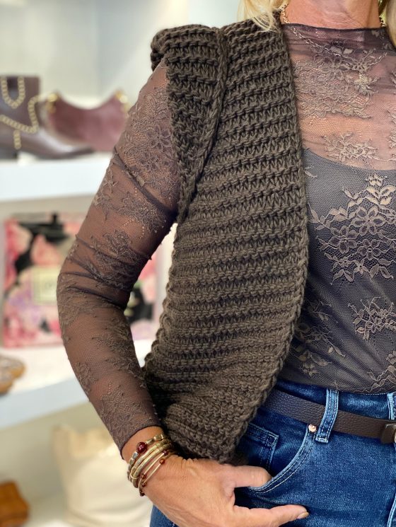 Mouwloos vest joy espresso - Afbeelding 2