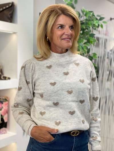 Freequent Faith Pullover moonbeam melange w. desert taupe