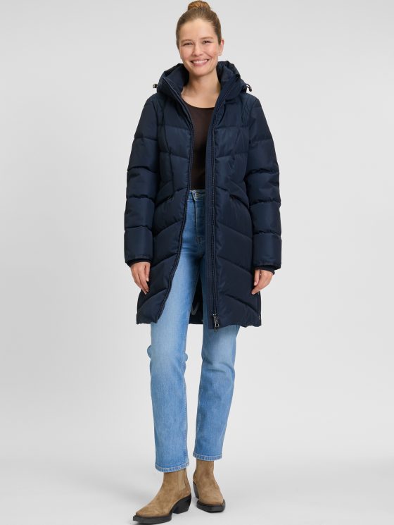 Covered Halflange Winterjas Adele 2 dark sapphire - Afbeelding 2