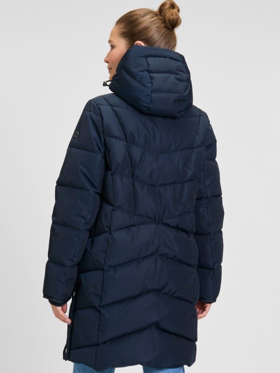 Covered Halflange Winterjas Adele 2 dark sapphire - Afbeelding 4
