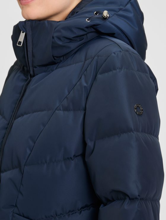 Covered Halflange Winterjas Adele 2 dark sapphire - Afbeelding 3