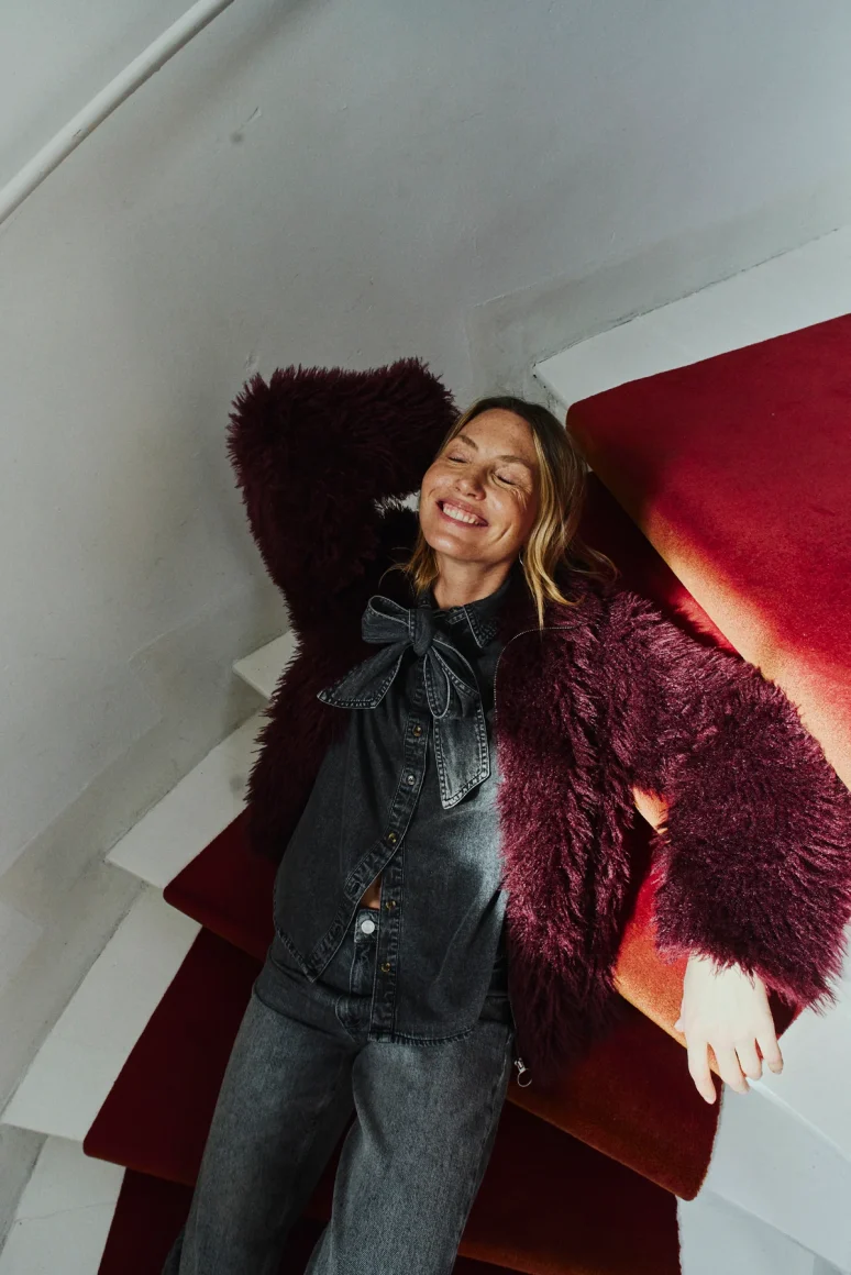 Freequent Fine Jacket port royale burgundy - Afbeelding 2