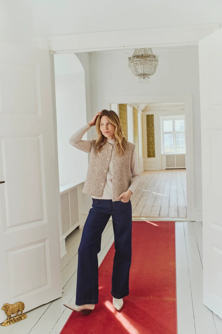 Freequent Jump Gilet desert taupe melange