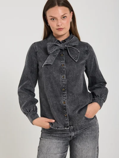 Freequent Lisea Shirt vintage grey denim