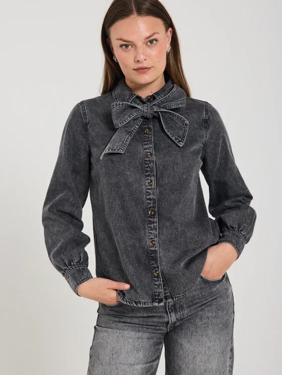 Freequent Lisea Shirt vintage grey denim