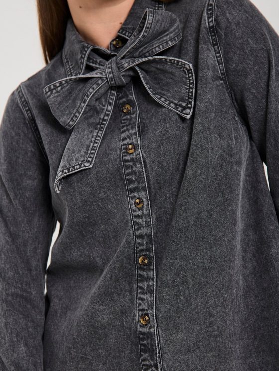 Freequent Lisea Shirt vintage grey denim - Afbeelding 2