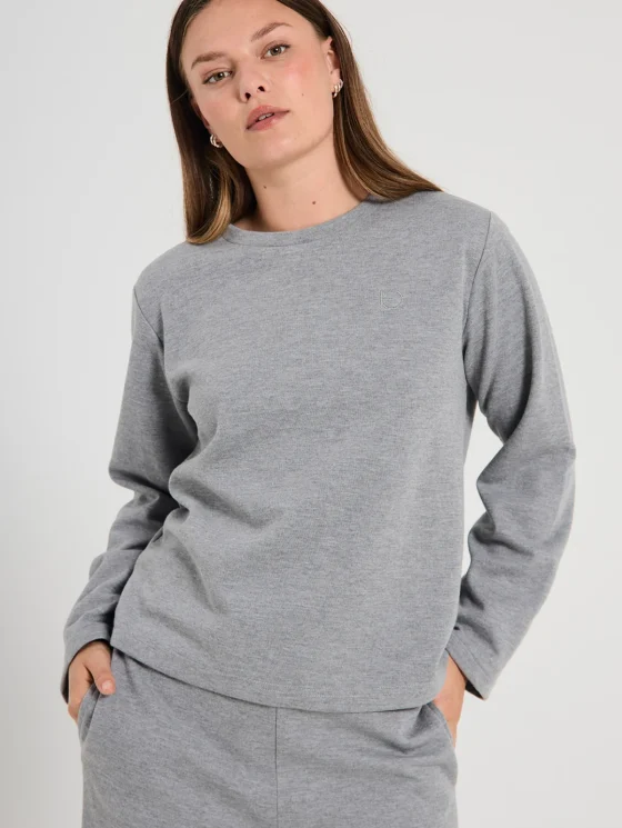 Freequent Ember Pullover medium grey melange