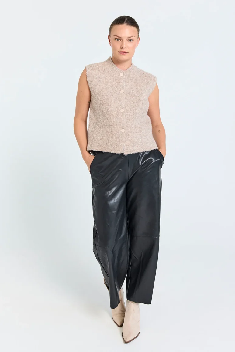 Freequent Jump Gilet desert taupe melange - Afbeelding 2