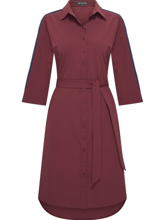 Mi Piace Travelstof Jurk Burgundy 202092