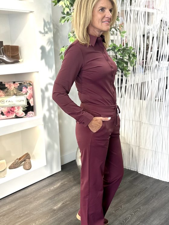 Mi Piace Travelbroek Recht Dikkere Kwaliteit 202136 Burgundy - Afbeelding 4