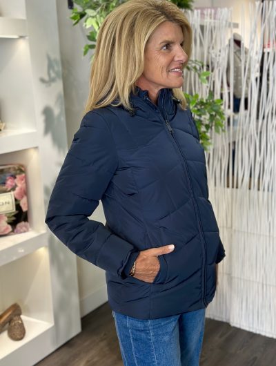 Covered Korte Winterjas Anna donker blauw sapphire