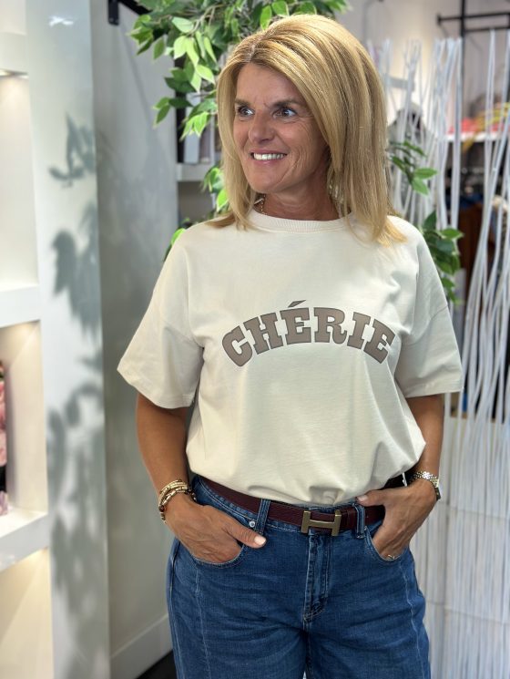 Freequent Carol Tee moonbeam w. desert taupe - Afbeelding 2