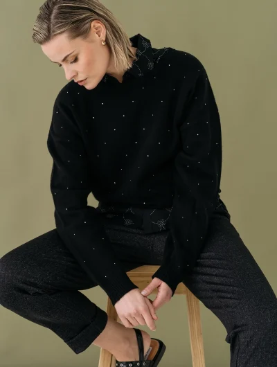 Maicazz Pepita Sweater zwart