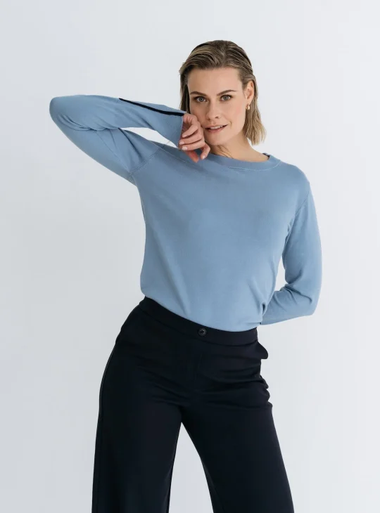 Maicazz Plume Sweater faded blue