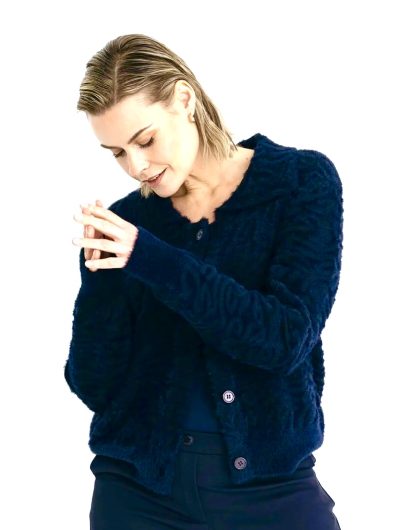 Maicazz Kristy Vest Fluffy donkerblauw