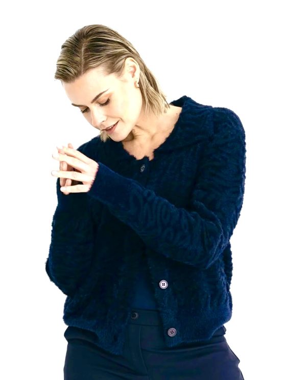 Maicazz Kristy Vest Fluffy donkerblauw