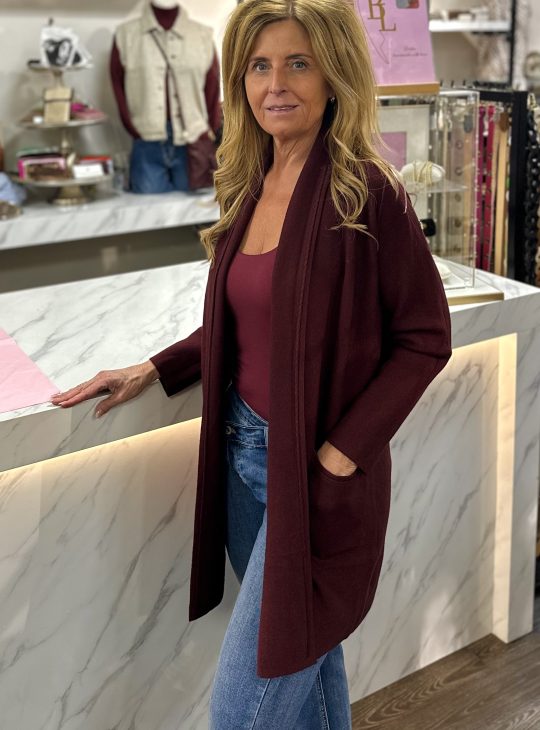 Vest Jill SA7629 burgundy