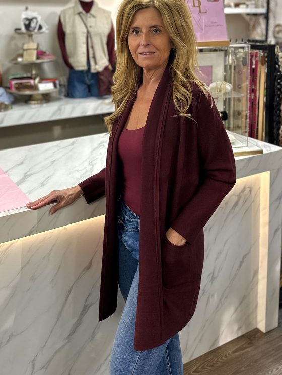 Vest Jill SA7629 burgundy