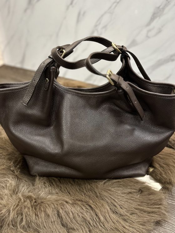 Leren Tas sas T318 donkerbruin