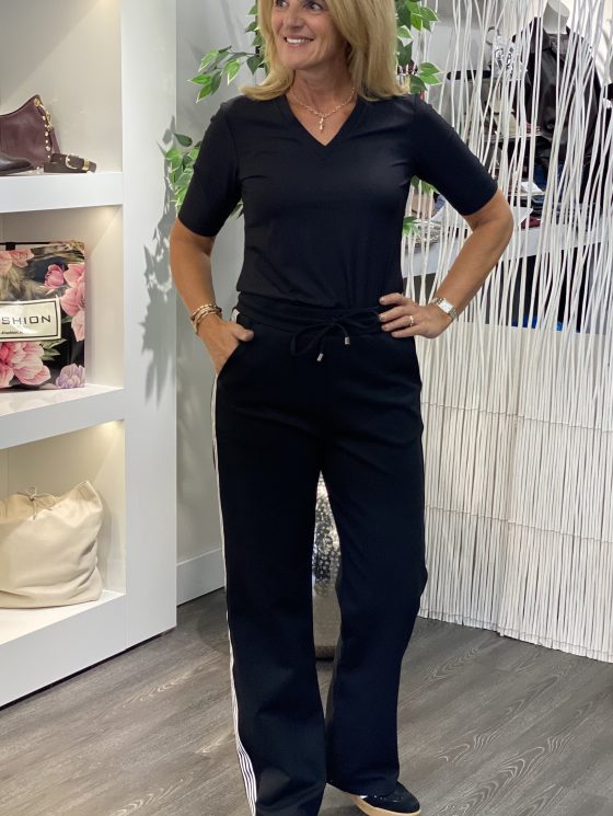 Mi Piace Sweat Broek Contrast Stripe 202647 zwart - Afbeelding 2