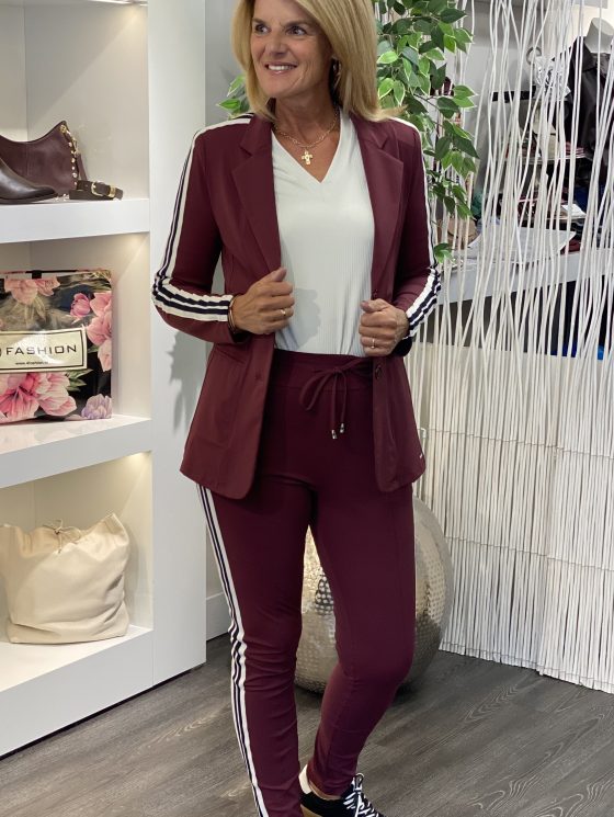 Mi Piace Travelbroek Tape black Binding Winterkwaliteit 202669 burgundy - Afbeelding 5