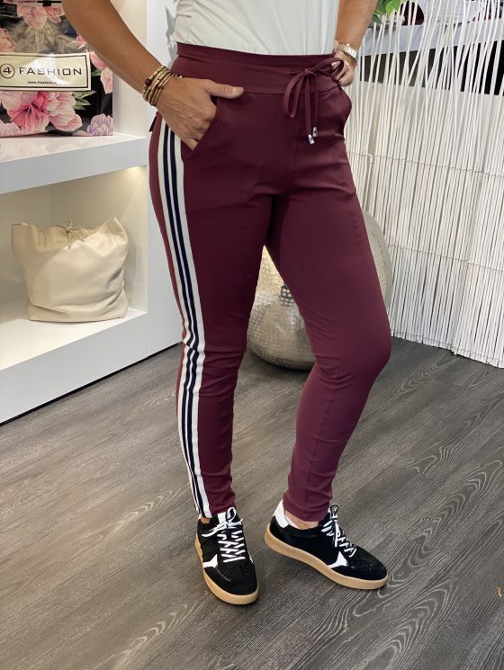 Mi Piace Travelbroek Tape black Binding Winterkwaliteit 202669 burgundy - Afbeelding 3