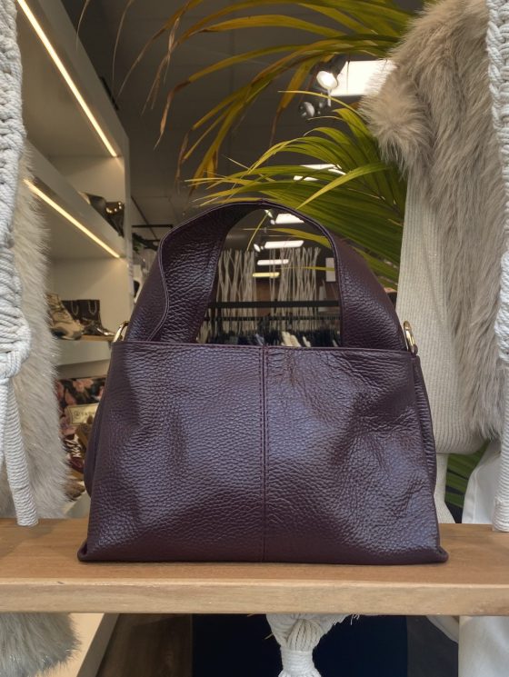 Handtas Leer Burgundy T325