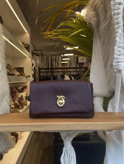 Ceyda Crossbody Tas Leer Burgundy T330