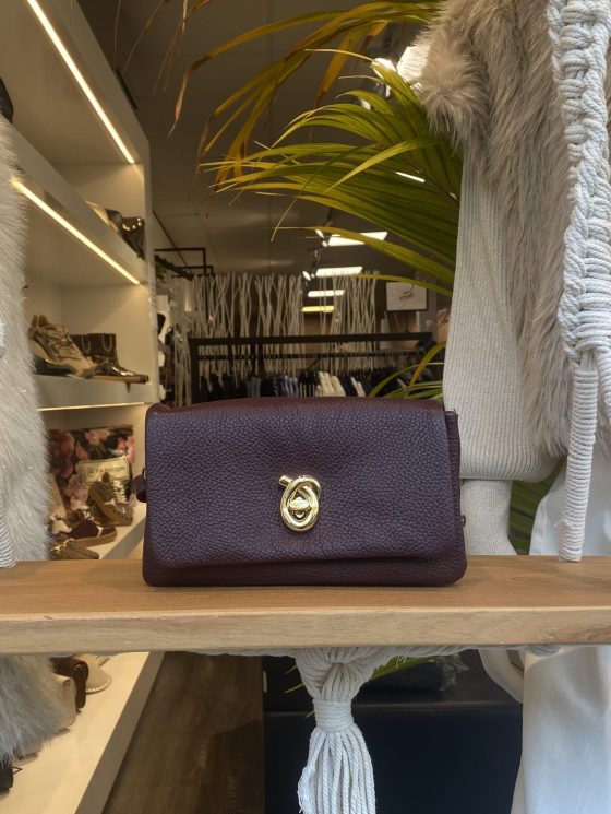 Ceyda Crossbody Tas Leer Burgundy T330