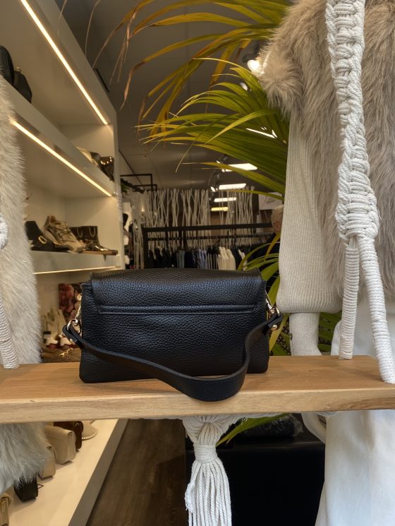 Ceyda Crossbody Tas Leer Zwart T330 - Afbeelding 2
