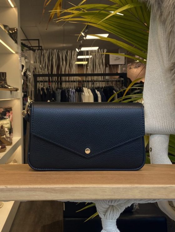Fien Crossbody Tas Leer Zwart T322