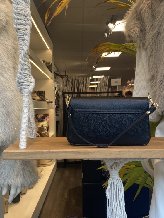 Fien Crossbody Tas Leer Zwart T322 - Afbeelding 2