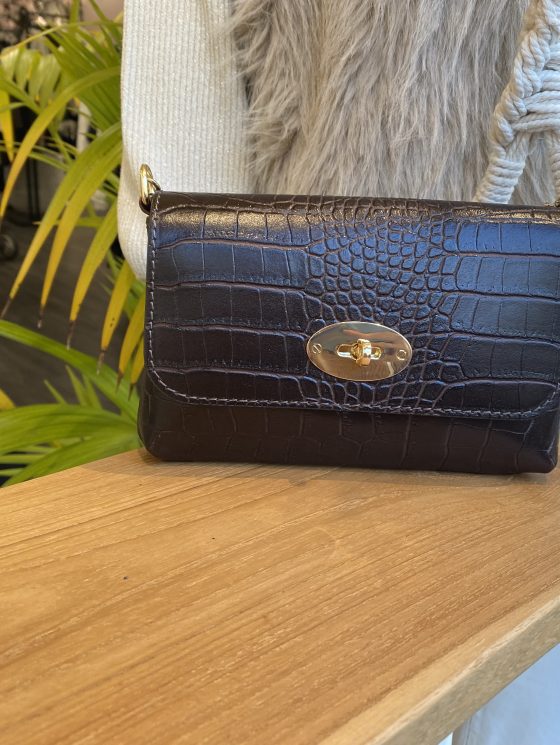 Blair Purse Tas Leer Donkerbruin T333 - Afbeelding 3