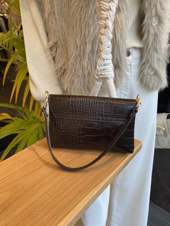 Blair Purse Tas Leer Donkerbruin T333 - Afbeelding 2