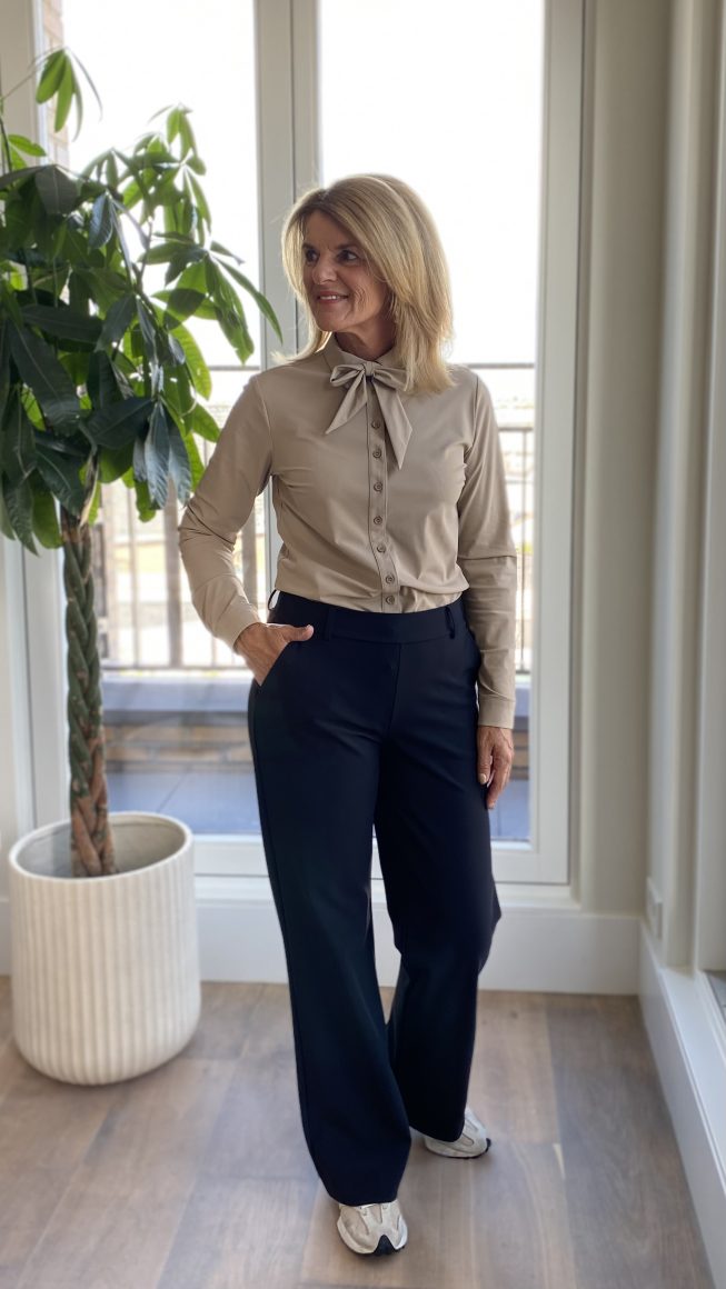 Mi Piace Travelstof Blouse 202709 latte - Afbeelding 2