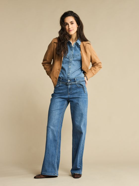 Red Button Jacket Faux Suede almond - Afbeelding 2