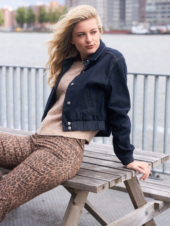 Red Button Bomber Denim Forever Blue