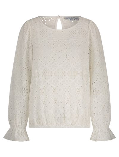 Red Button Top Ajour Off White