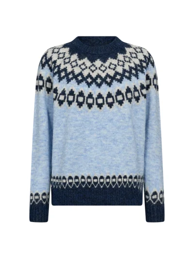 Freequent Novala Pullover wedgewood melange w. salute