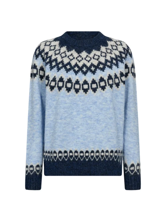 Freequent Novala Pullover wedgewood melange w. salute