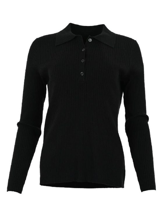 Maicazz Polo Sweater zwart