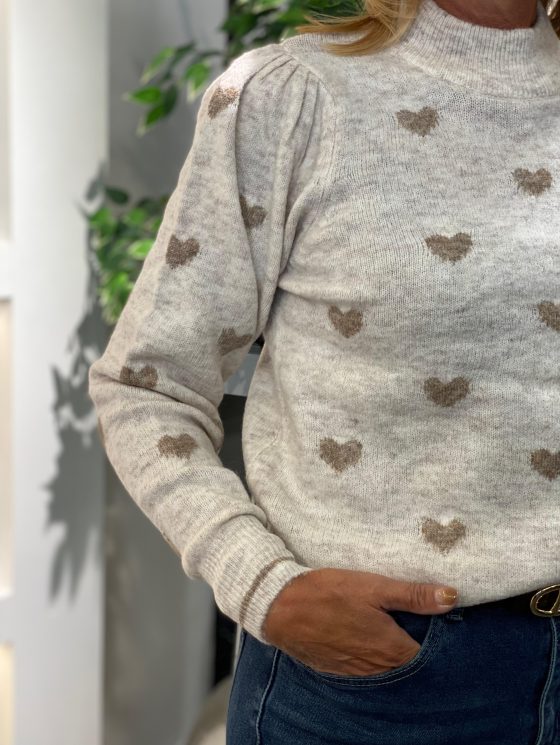 Freequent Faith Pullover moonbeam melange w. desert taupe - Afbeelding 5