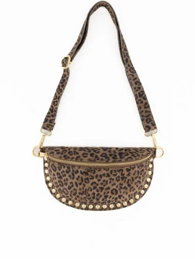 Debby Tas Leer Studs Leopard/Goud T288