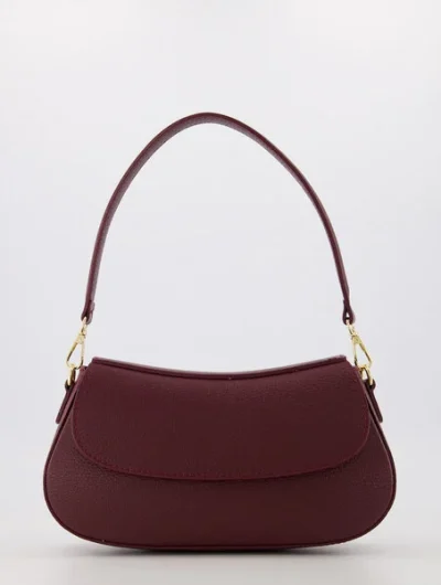 Diara Schoudertas Classic Grain Burgundy T315