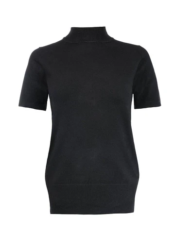 NED Mayra 1/2 SS-RMB Brei Top zwart