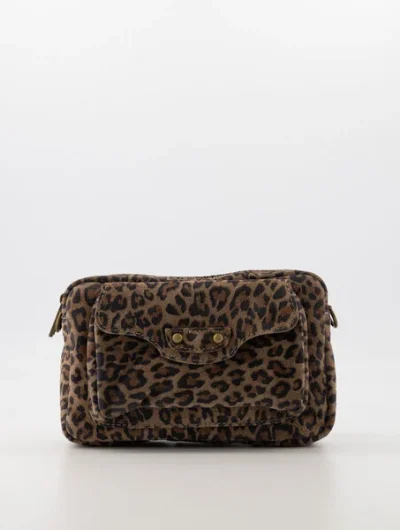 Jessa Crossbodytas Suede Leopard T327