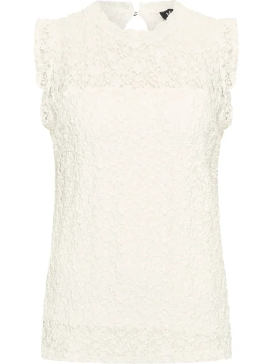 Mi Piace Mouwloze Kanten Top 202693 off white - Afbeelding 5