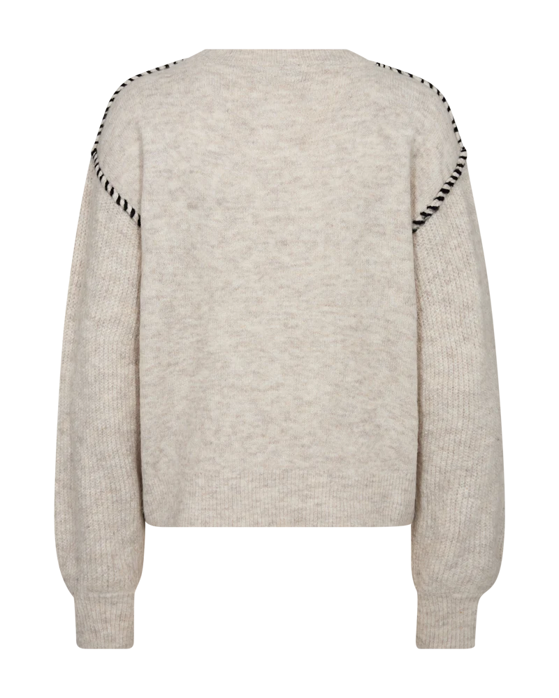 Freequent Kinlock Pullover trui moonbeam melange w. black - Afbeelding 5