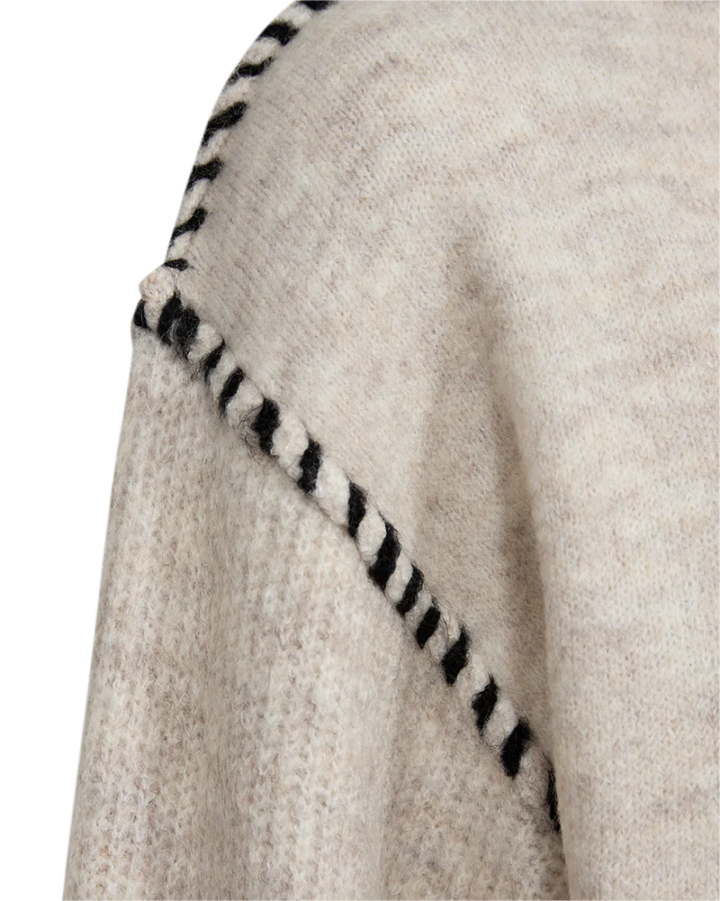 Freequent Kinlock Pullover trui moonbeam melange w. black - Afbeelding 6